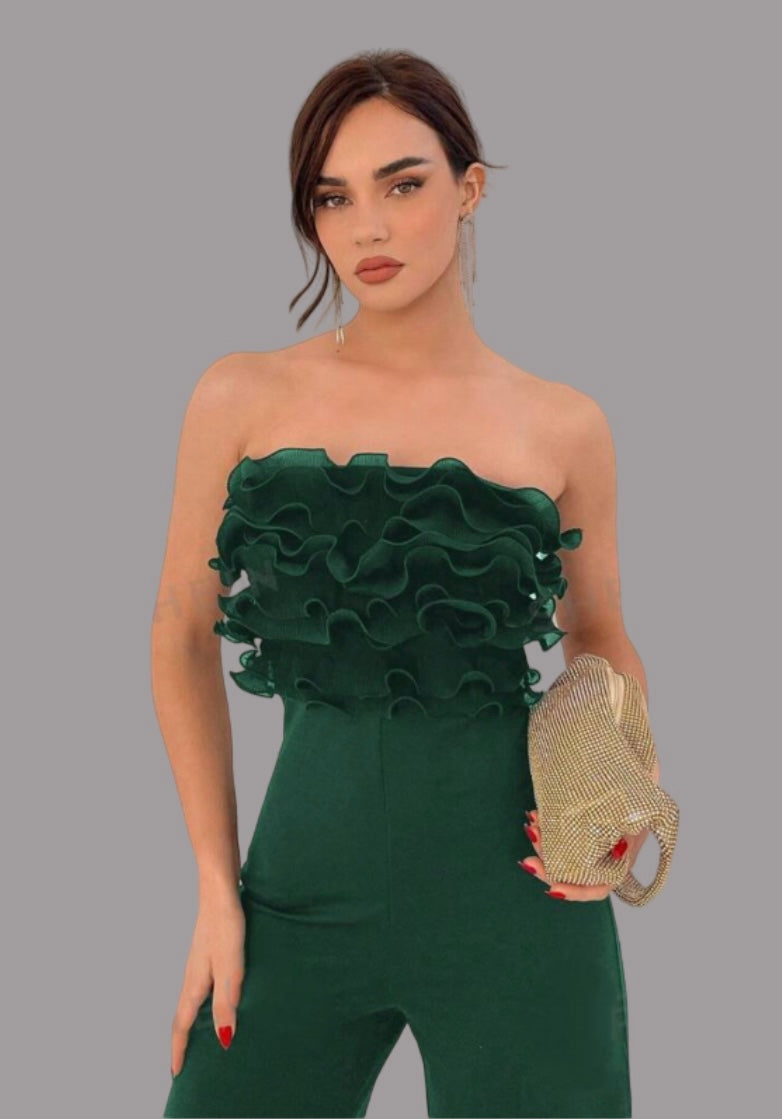 Raiza Collection Damen Elegant Festlich ärmellos Hohe Taille Overall Jumpsuit - RAIZA Collection