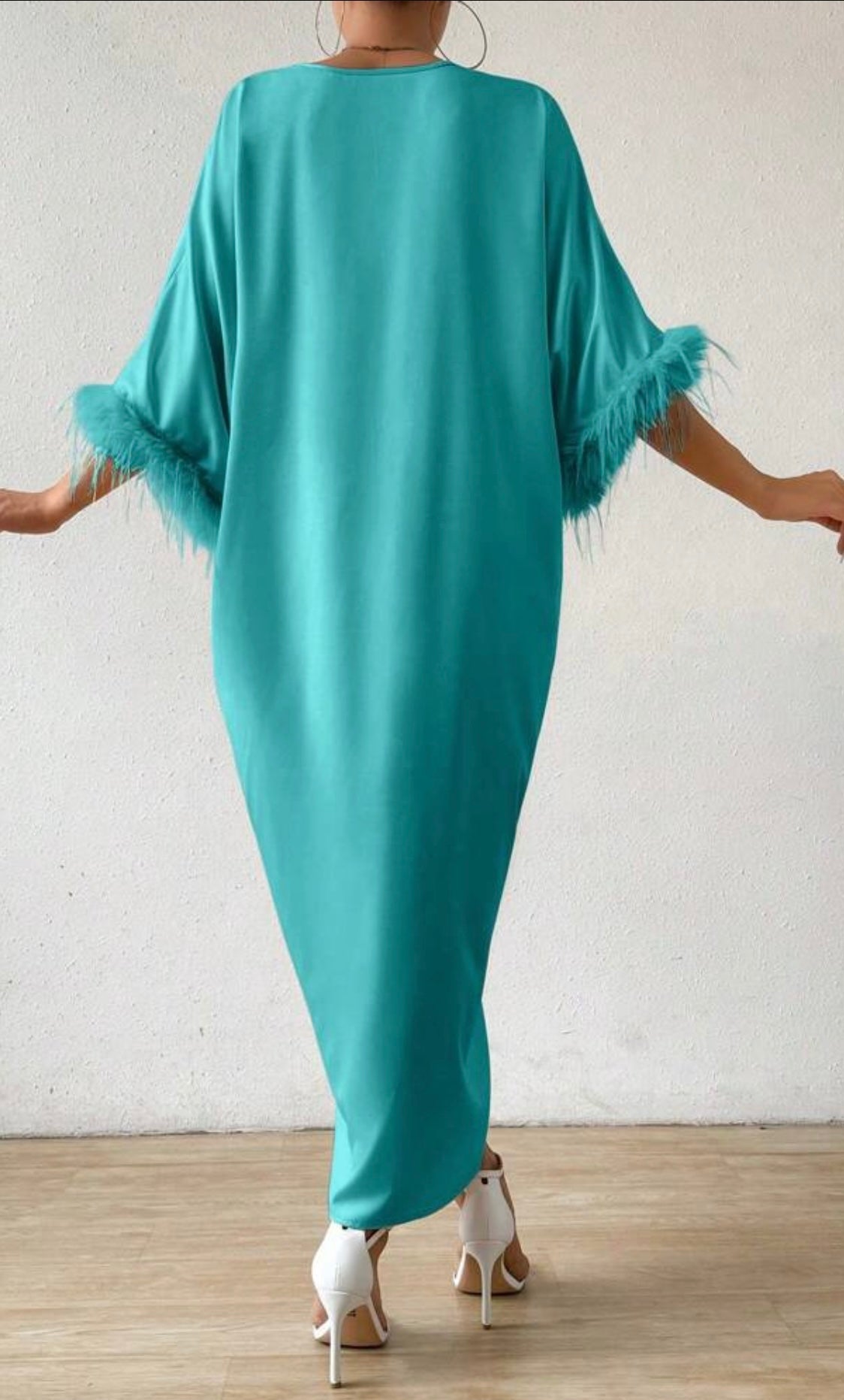 Stylischer Asymmetrischer Ausschnitt Damen Maxi Abendkleid mit gürtel - RAIZA Collection
