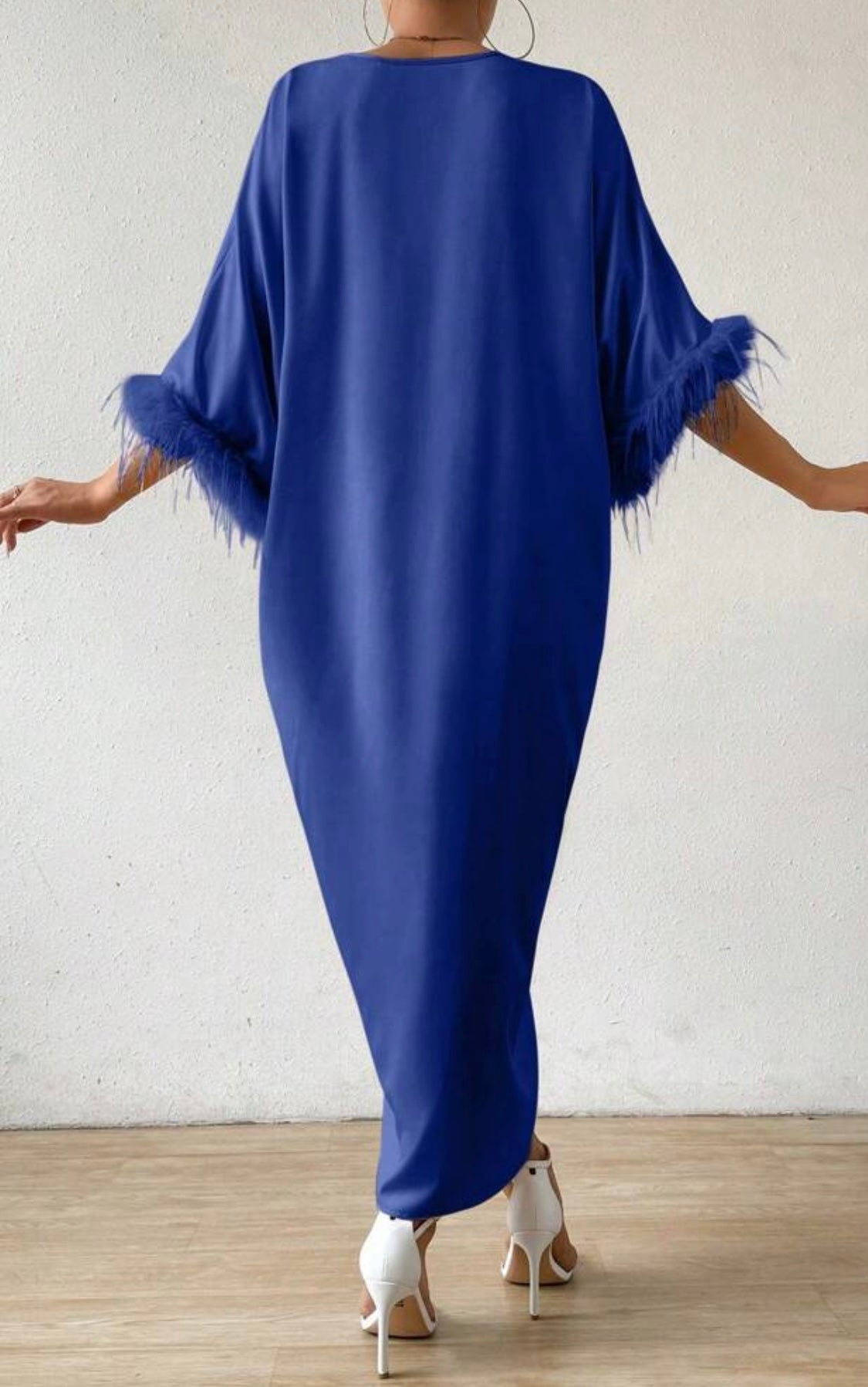 Stylischer Asymmetrischer Ausschnitt Damen Maxi Abendkleid mit gürtel - RAIZA Collection