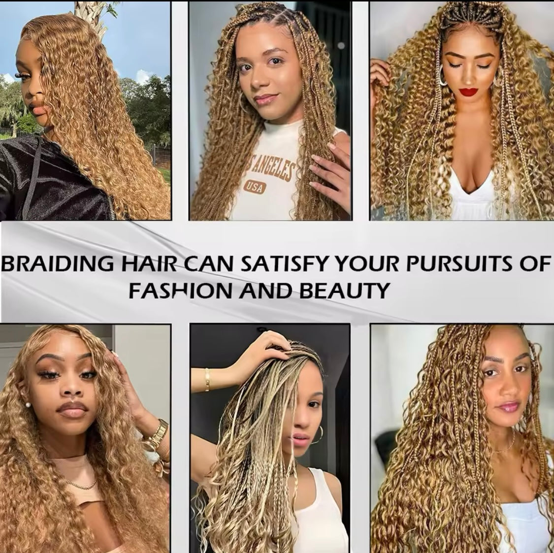 1 Stück Bronze Synthetisches lockiges Haarverlängerung Deep Wave Flechthaar für Boho-Zöpfe und Crochet Curl - RAIZA Collection