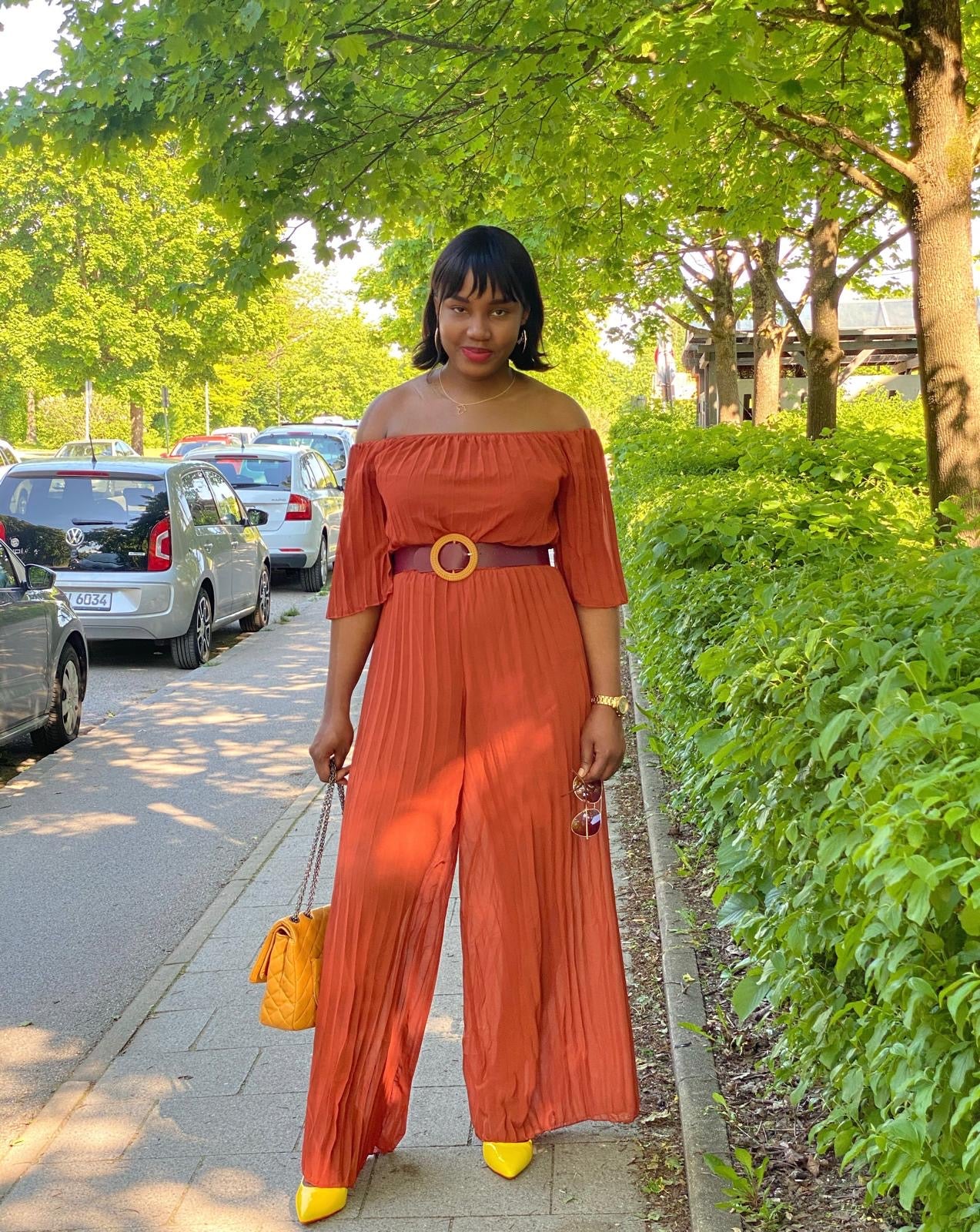 Damen Elegant lang Festlich Hohe Taille Overall Jumpsuit Hosenanzug Playsuit Weites Bein Romper Stylischer Jumpsuit mit Gürtel - RAIZA Collection