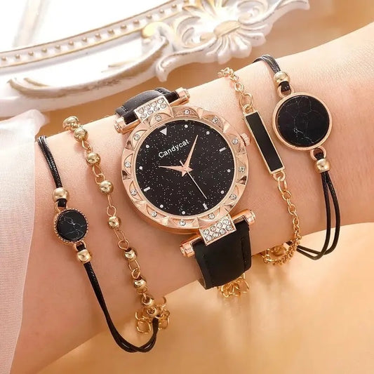 Raiza-Set Frauen elegant Armband und Armbanduhr