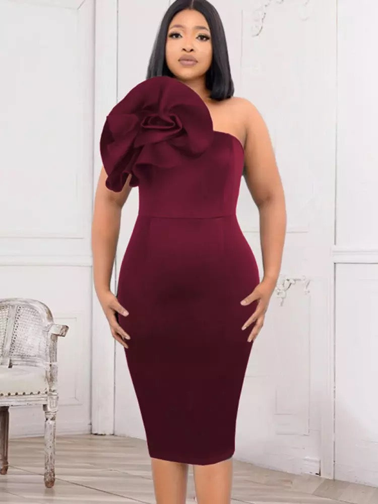 Raiza elegantes Kleid mit einer Schulter - RAIZA Collection