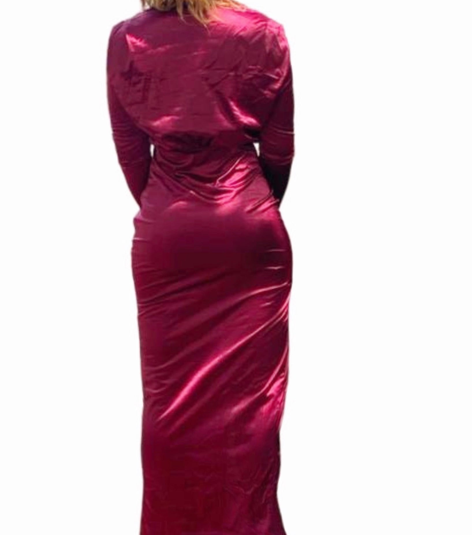 Raiza Langarm Satin Kleid - RAIZA Collection