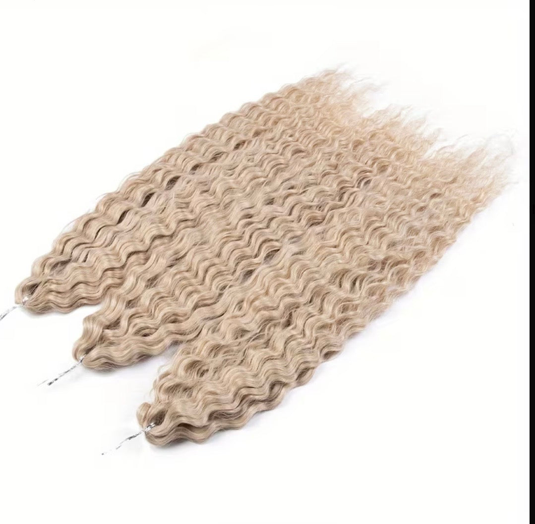 100 g Premium Water Wave Kunsthaar-Extensions für Crochet Braids & Flechtfrisuren – Edles Blond - RAIZA Collection