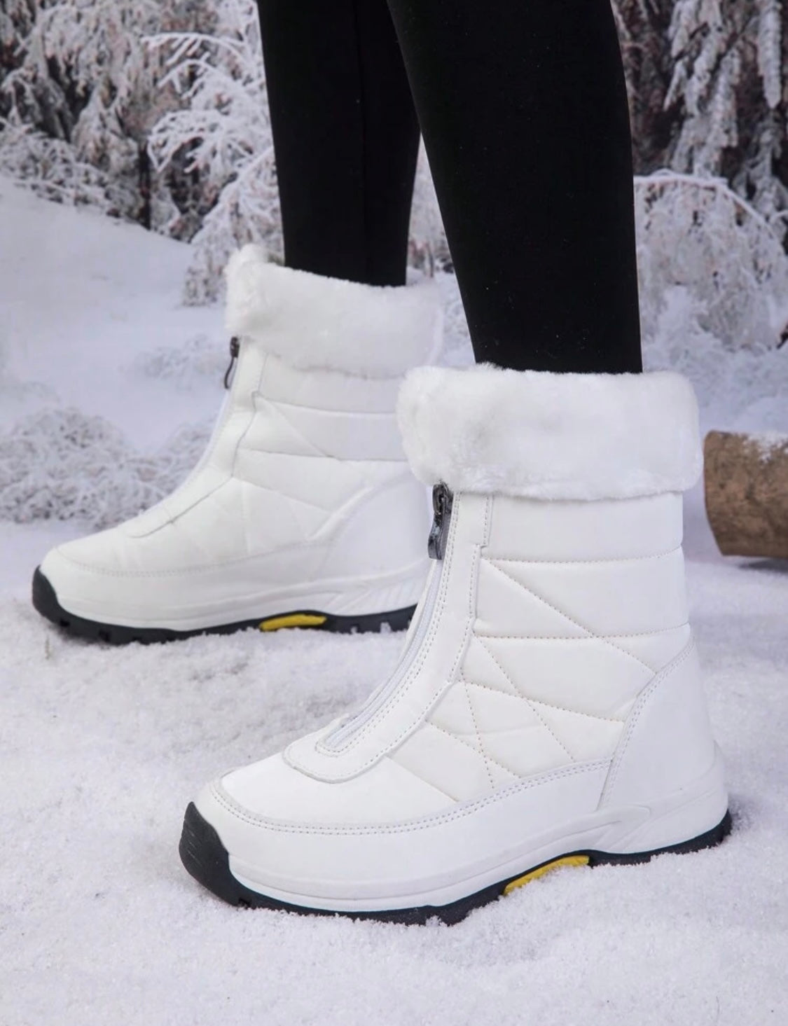 Winterstiefel Damen Warm Schneestiefel Winterschuhe und rutschfesten Sohlen Geeignet für die Schneesaison im Winter mit Reißverschluss vorne - RAIZA Collection