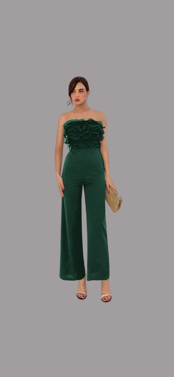 Raiza Collection Damen Elegant Festlich ärmellos Hohe Taille Overall Jumpsuit - RAIZA Collection