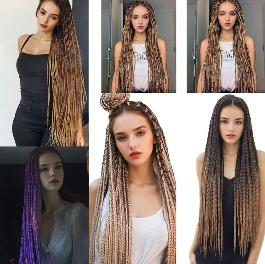 1 Stück Blond (Farbe 613) Pre Stretched Braiding Hair Yaki Texture Kunsthaar zum einflechten Zöpfe box Braids Haar Professional Synthetic Hair Extension Flechthaar Haarverlängerung - RAIZA Collection