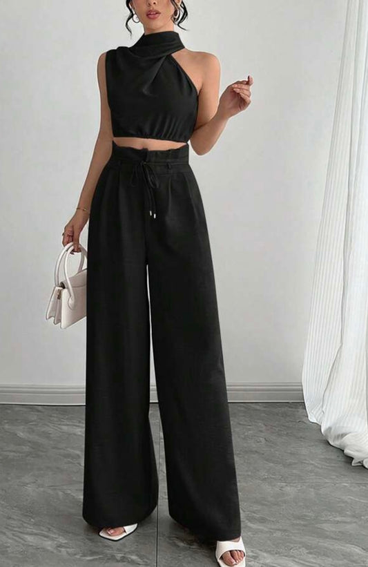 Stylisches Set Hose und Asymmetrischer Ausschnitt top - RAIZA Collection