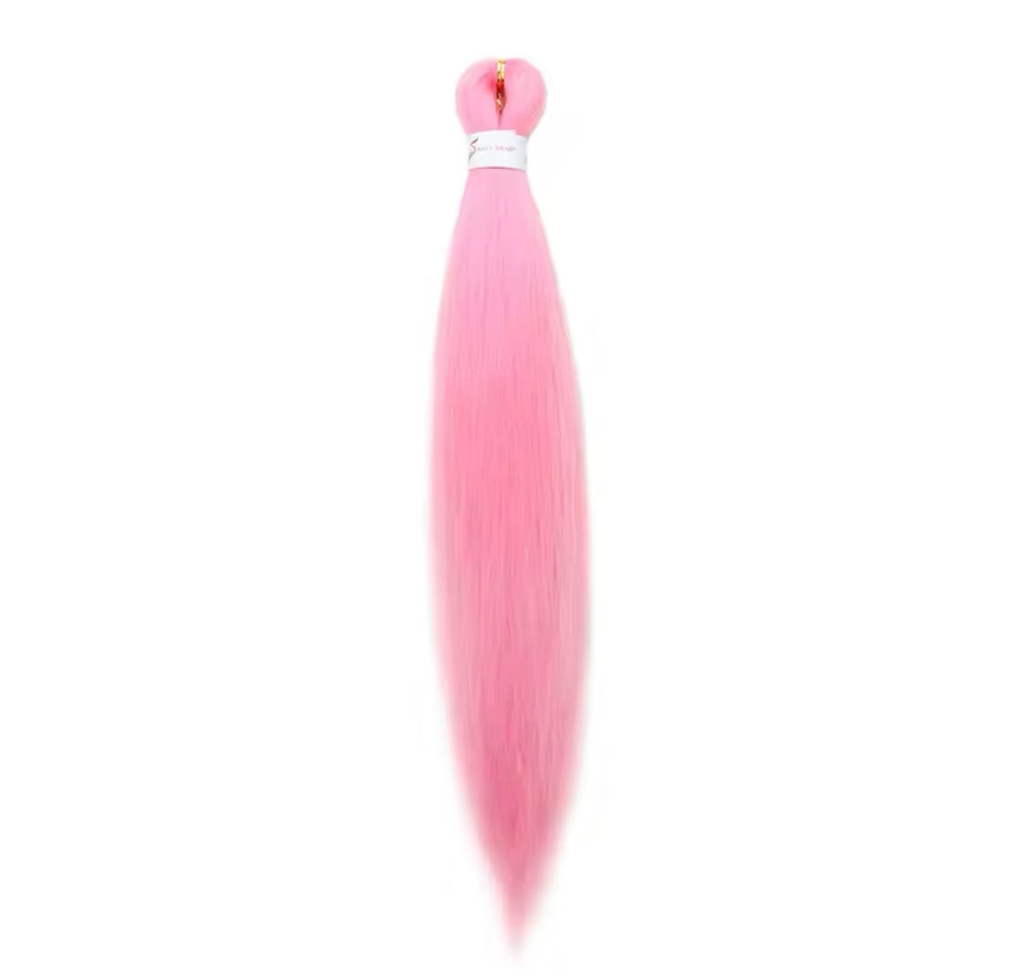 1 Stück in verschiedenen Farben Pre Stretched Braiding Hair Yaki Texture Kunsthaar zum einflechten Zöpfe box Braids Haar Professional Synthetic Hair Extension Flechthaar Haarverlängerung Blonde/Schwarz/Rosa/Rot - RAIZA Collection