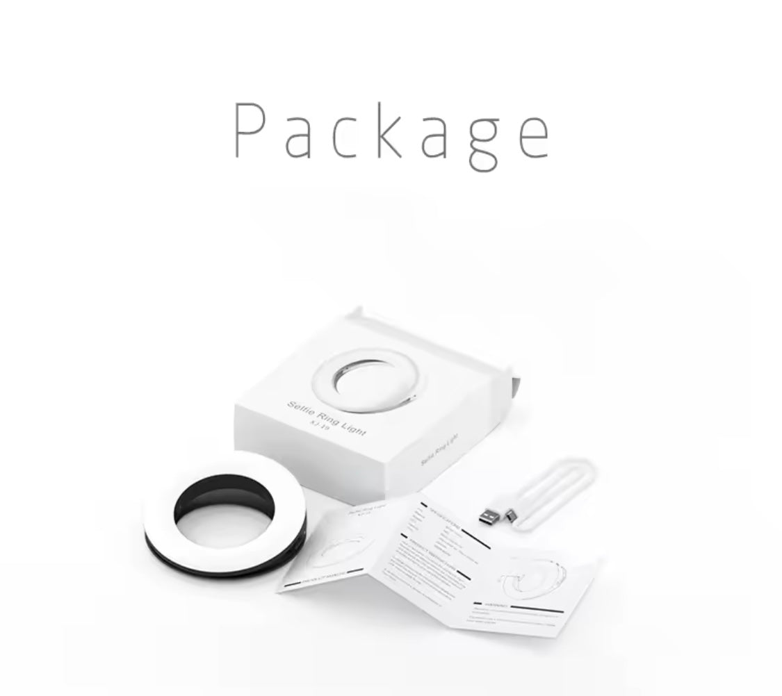 Tragbare LED Selfie Ring Licht Flash Für Handy Laptop mit USB-Telefonladegerät - RAIZA Collection