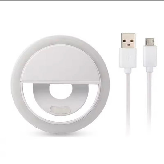 Tragbare LED Selfie Ring Licht Flash Für Handy Laptop mit USB-Telefonladegerät - RAIZA Collection