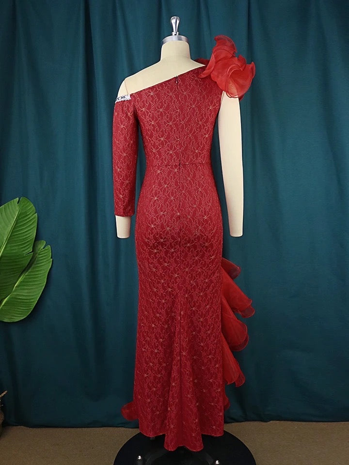 Raiza collection - Figurbetontes Damen elegant Kleid mit Einer Schulter Frei - RAIZA Collection