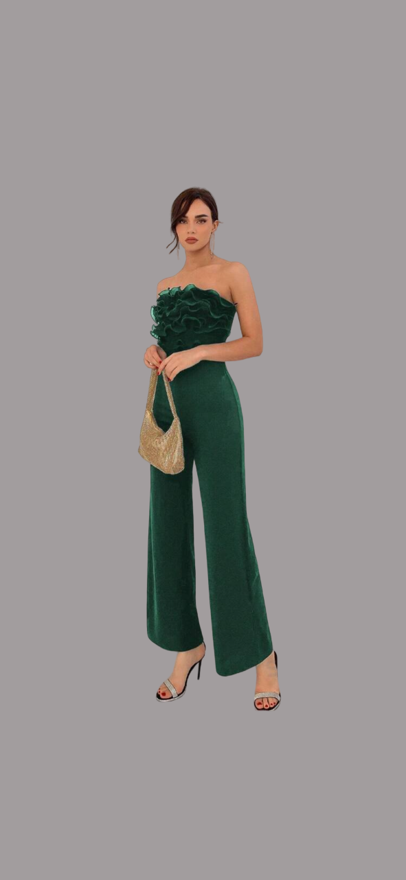 Raiza Collection Damen Elegant Festlich ärmellos Hohe Taille Overall Jumpsuit - RAIZA Collection