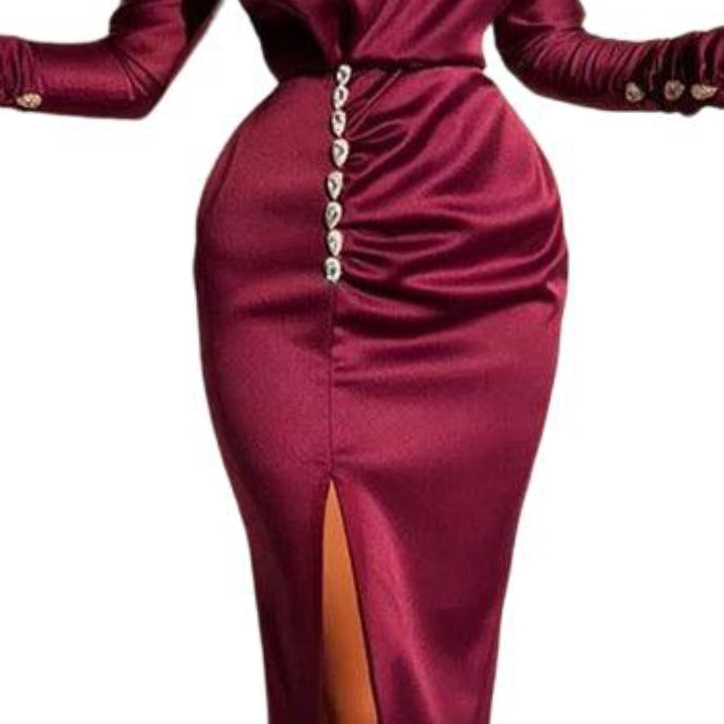 Raiza Langarm Satin Kleid - RAIZA Collection