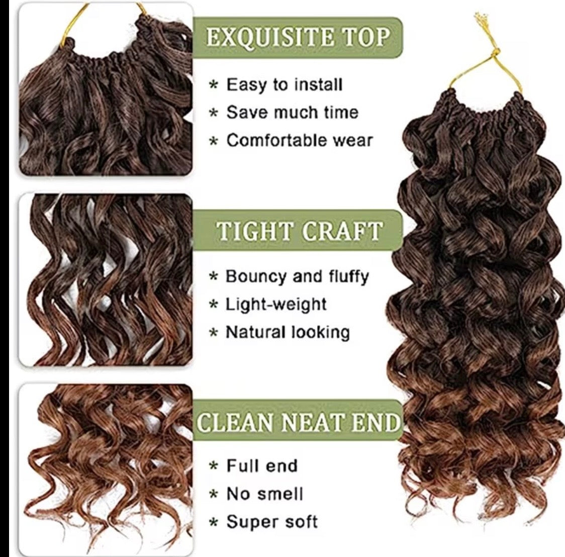 Premium Crochet-Braids Kunsthaare