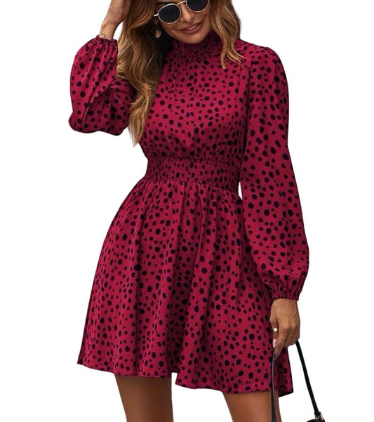 Raiza Elegant Langärmelig Hohe Taille Kleid - RAIZA Collection