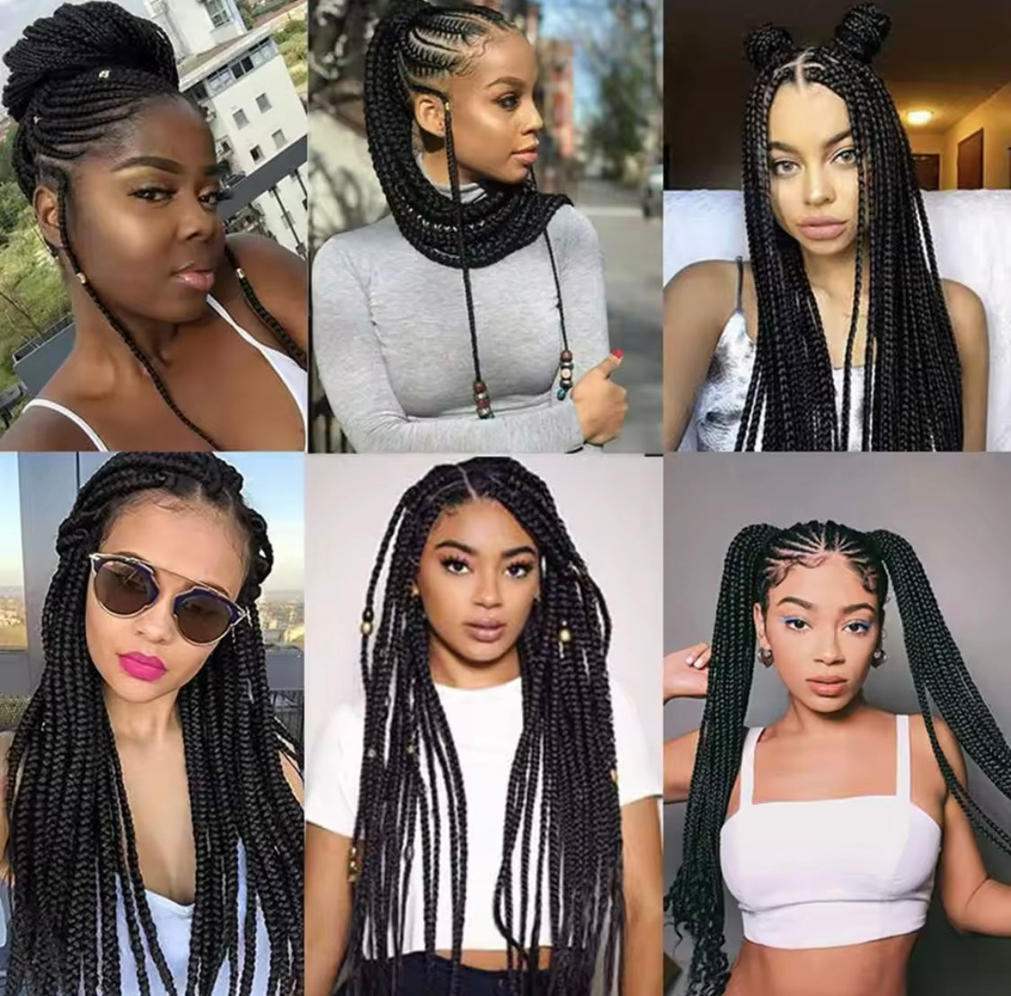 1 Stück Schwarz (Farbe 2) Pre Stretched Braiding Hair Yaki Texture Kunsthaar zum einflechten Zöpfe box Braids Haar Professional Synthetic Hair Extension Flechthaar Haarverlängerung - RAIZA Collection
