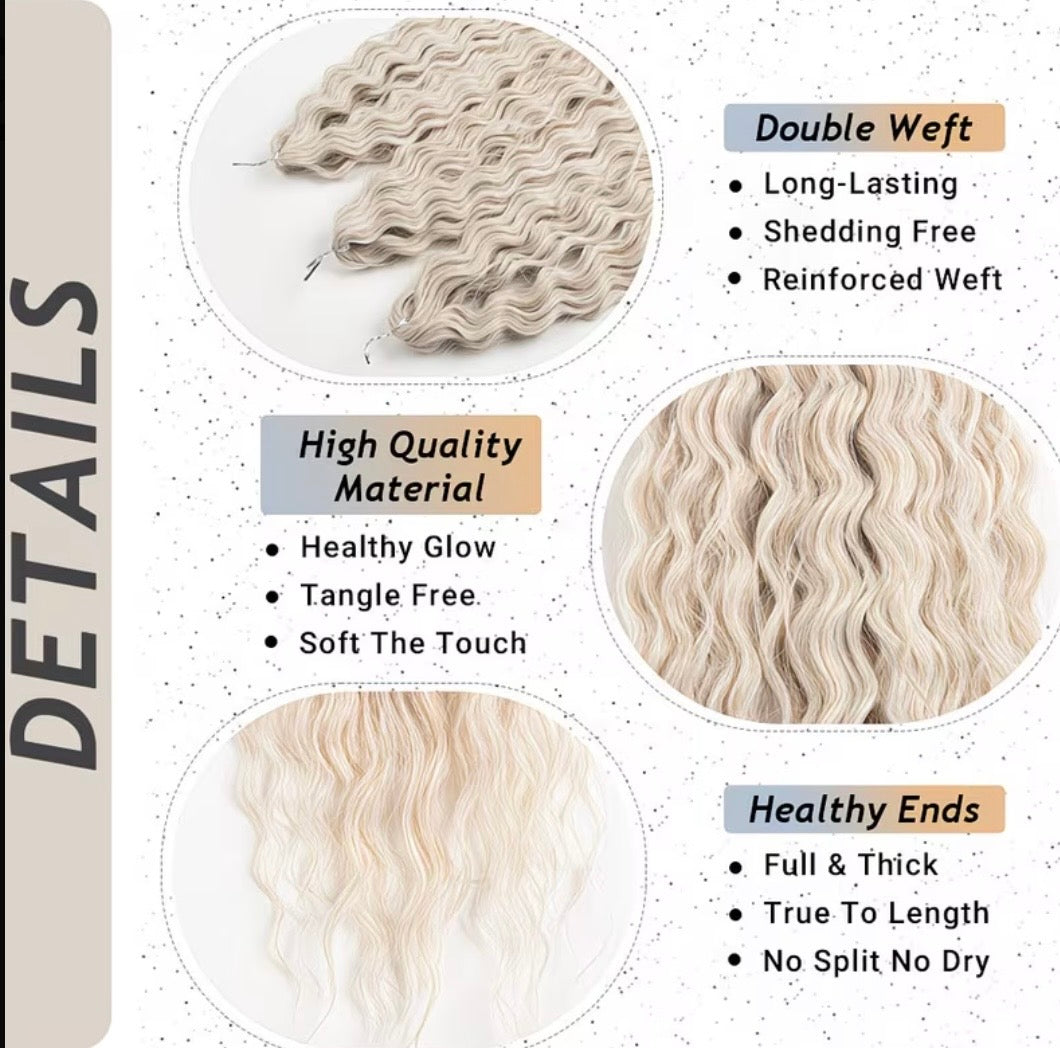 100 g Premium Ocean Wave Crochet Braids