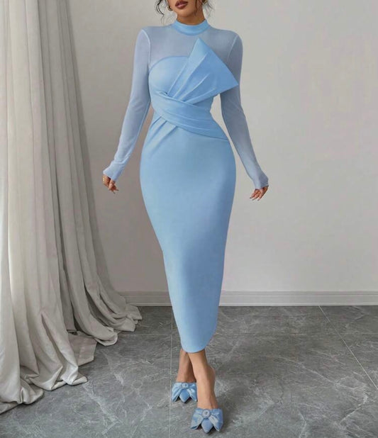 Cocktailkleid Festliche Elegante Schickes Figurbetontes und Asymmetrische Damen Kleid