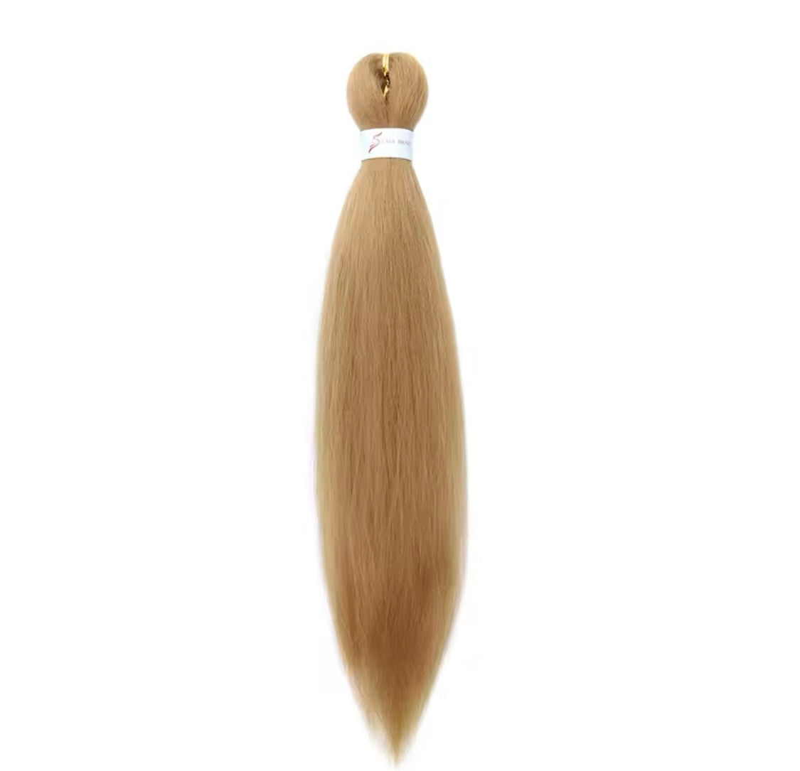 1 Stück in verschiedenen Farben Pre Stretched Braiding Hair Yaki Texture Kunsthaar zum einflechten Zöpfe box Braids Haar Professional Synthetic Hair Extension Flechthaar Haarverlängerung Blonde/Schwarz/Rosa/Rot - RAIZA Collection