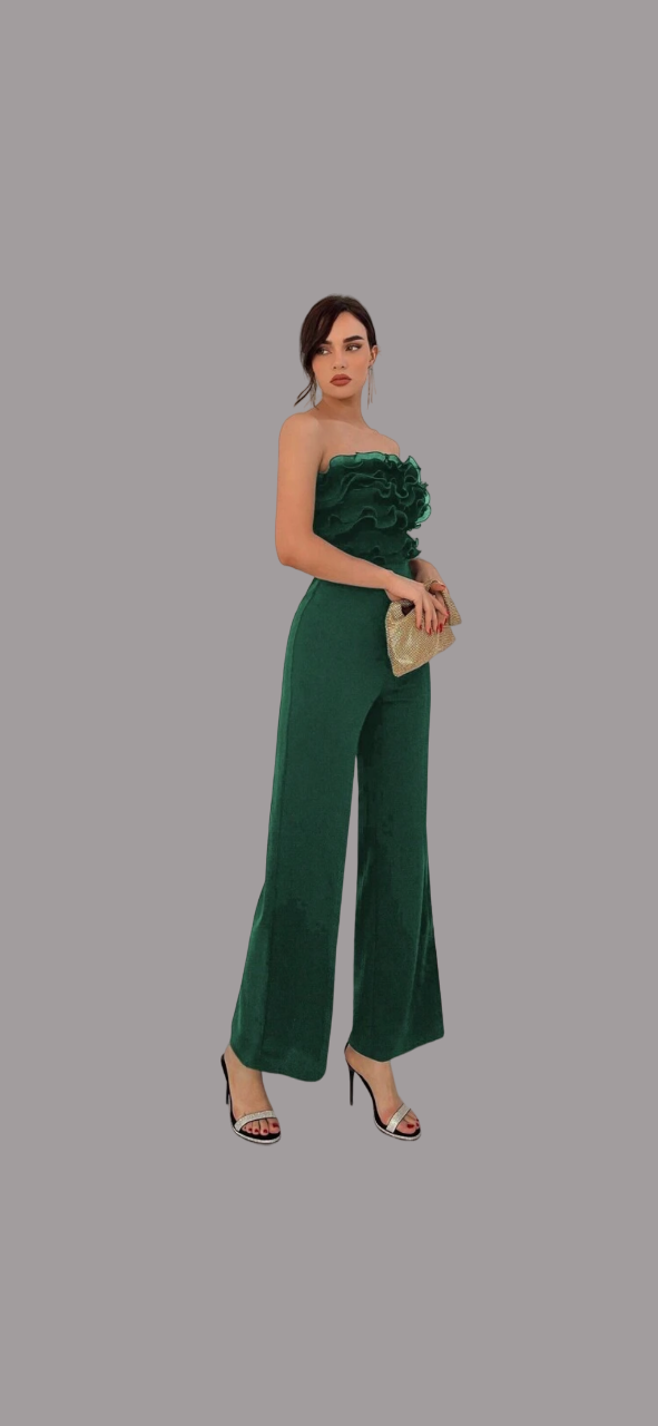 Raiza Collection Damen Elegant Festlich ärmellos Hohe Taille Overall Jumpsuit - RAIZA Collection
