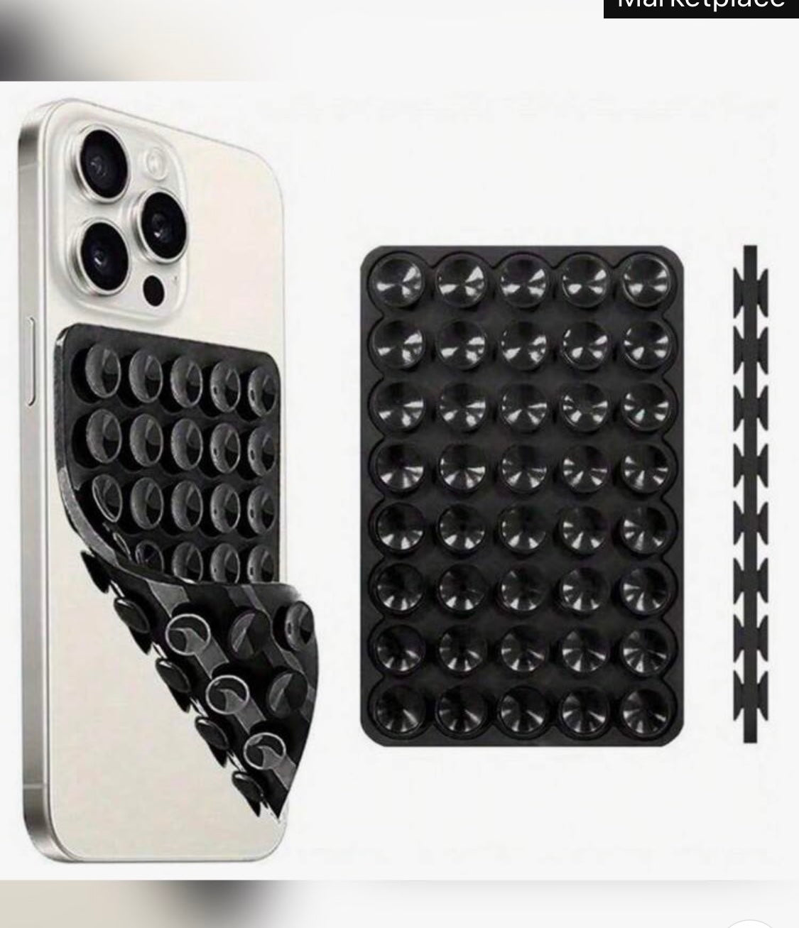 Multifunktionaler Saugnapf aus Silikon für Handy-Befestigung, Saugnapf-Rückseite, selbstklebendes Silikon-Gummi-Sauger-Pad für feste Unterlage - RAIZA Collection