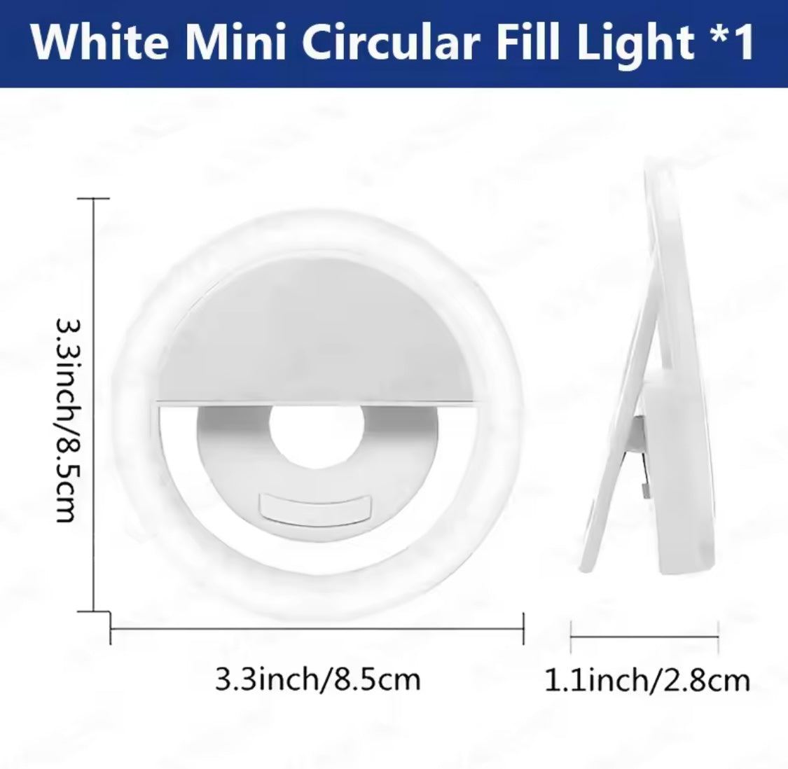 Tragbare LED Selfie Ring Licht Flash Für Handy Laptop mit USB-Telefonladegerät - RAIZA Collection