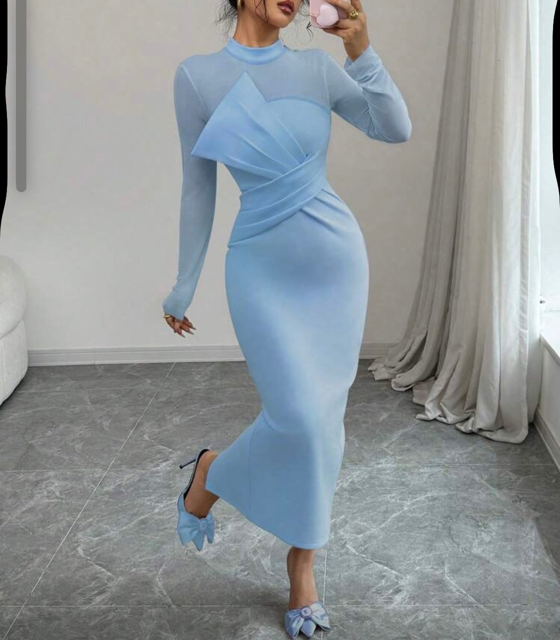 Cocktailkleid Festliche Elegante Schickes Figurbetontes und Asymmetrische Damen Kleid