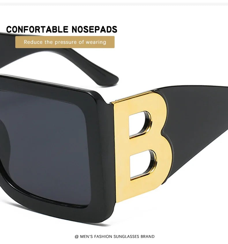 Kim-übergroß Retro Quadrat Sonnenbrille - RAIZA Collection