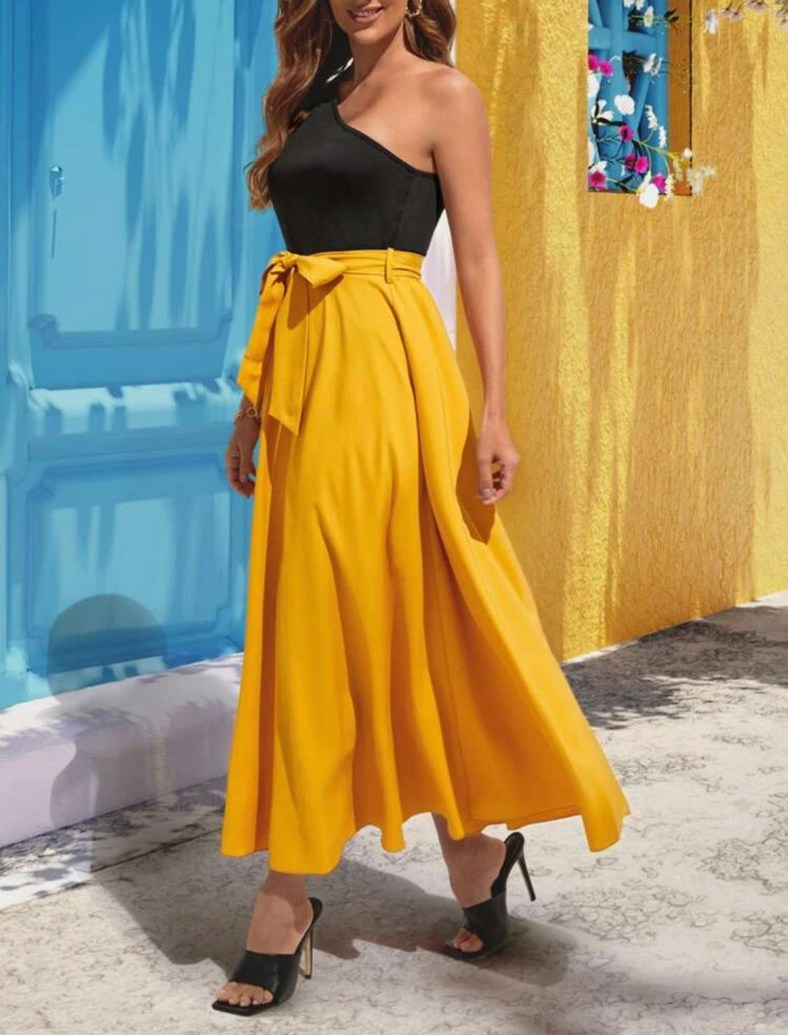 Raiza-Frauen Party Kleid mit einer Schulter - RAIZA Collection