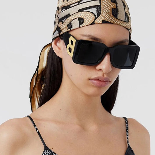 Kim-übergroß Retro Quadrat Sonnenbrille - RAIZA Collection
