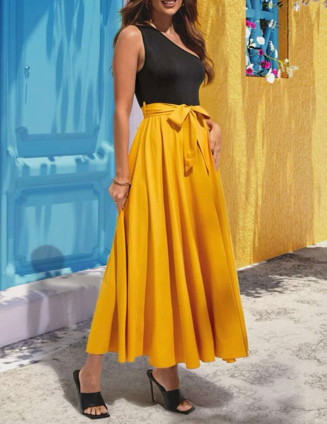 Raiza-Frauen Party Kleid mit einer Schulter - RAIZA Collection