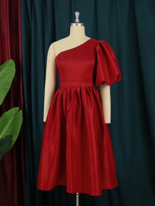 Raiza-Damen Elegant Festliche Party Cocktailkleid mit Einer Schulter Frei - RAIZA Collection