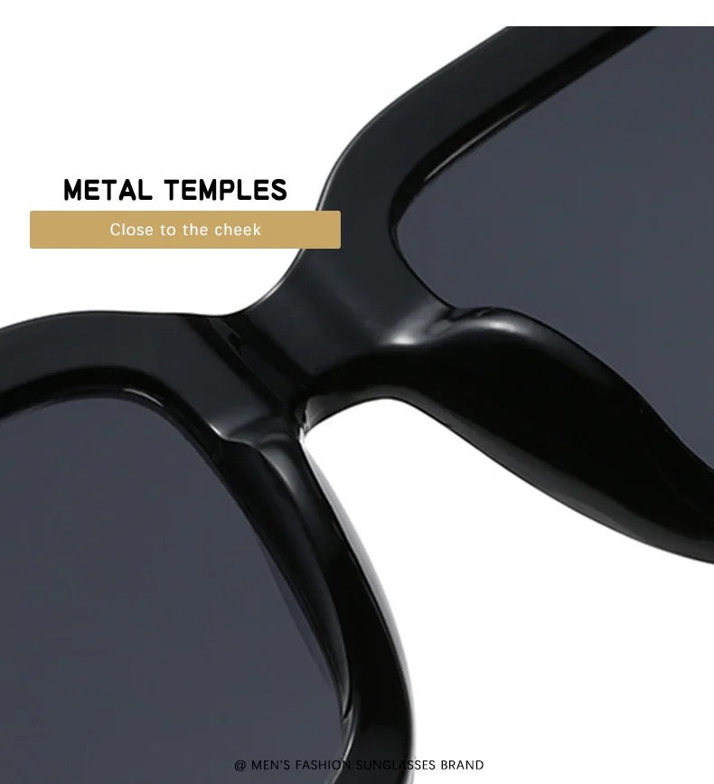Kim-übergroß Retro Quadrat Sonnenbrille - RAIZA Collection