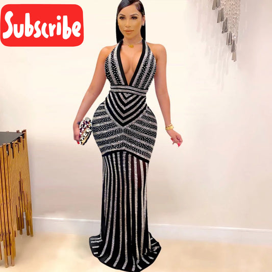 Raiza Sexy Maxi Kleid und V ausschnitt - RAIZA Collection
