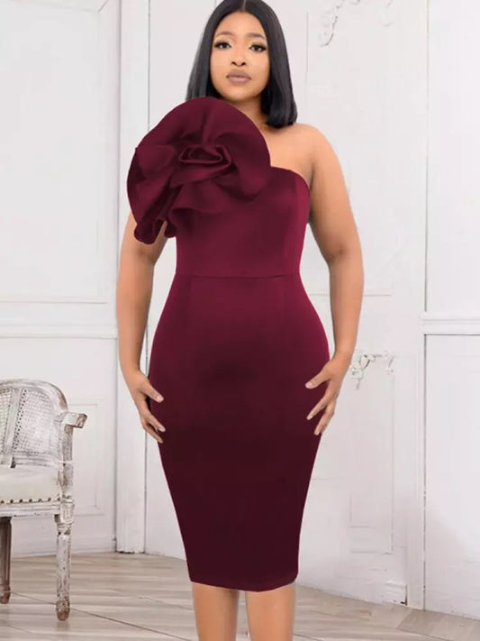 Raiza elegantes Kleid mit einer Schulter - RAIZA Collection