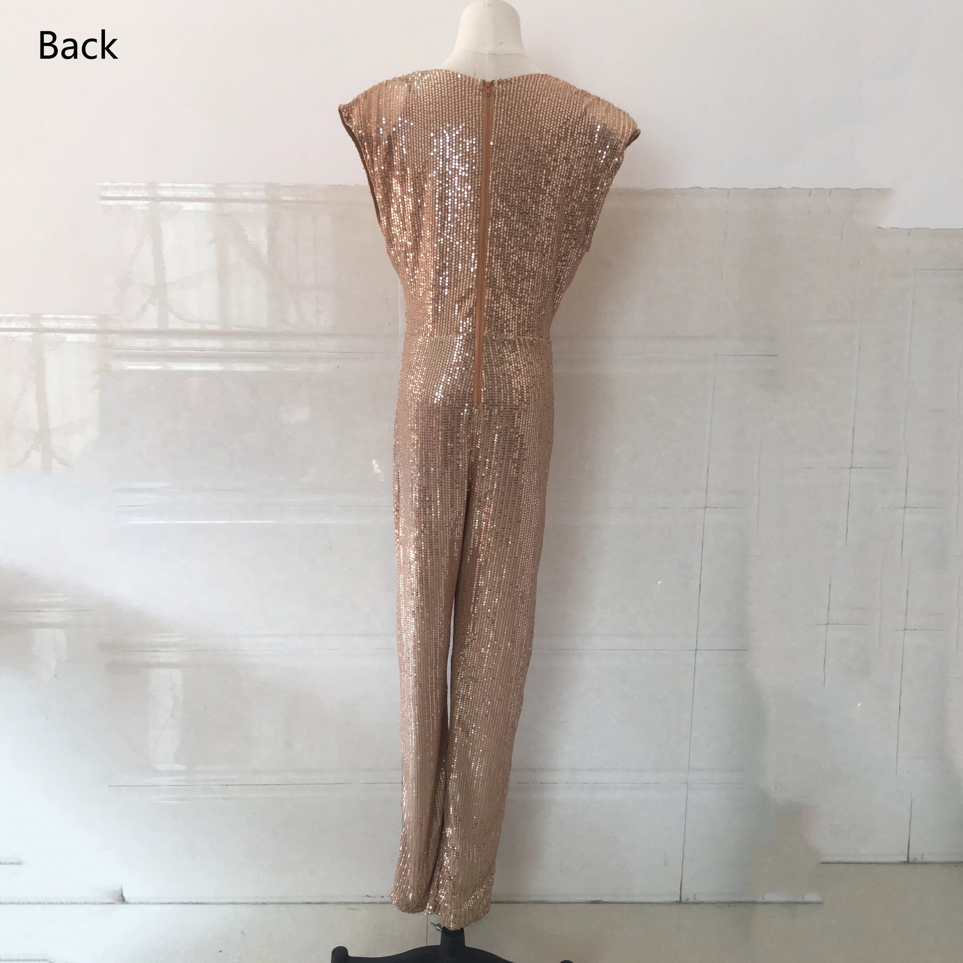Raiza Sexy Jumpsuit mit Pailletten ohne Gürtel - RAIZA Collection