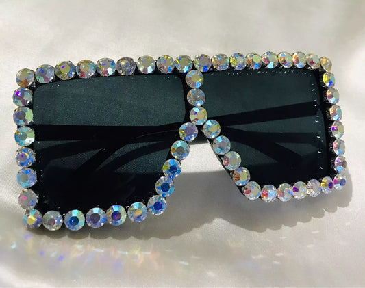 Raiza übergroßen kristall Sonnenbrille - RAIZA Collection