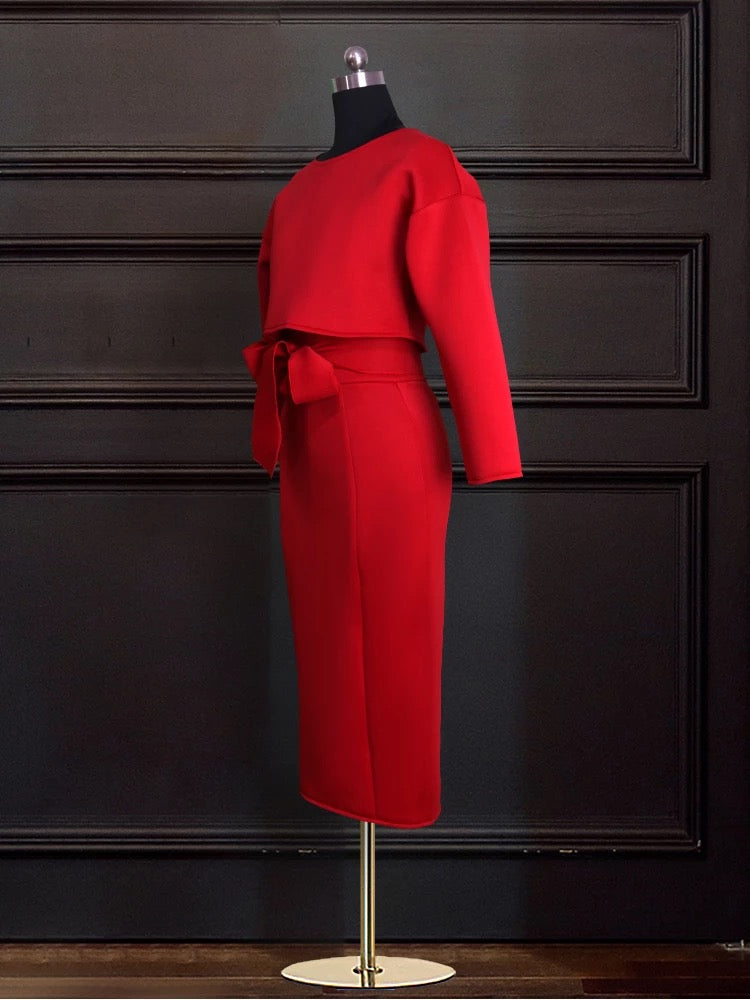 Raiza Set elegante Crop Top und Hohe  mit Taille Gürtel - RAIZA Collection