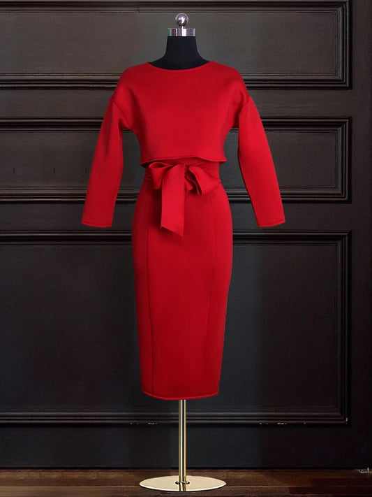 Raiza Set elegante Crop Top und Hohe  mit Taille Gürtel - RAIZA Collection