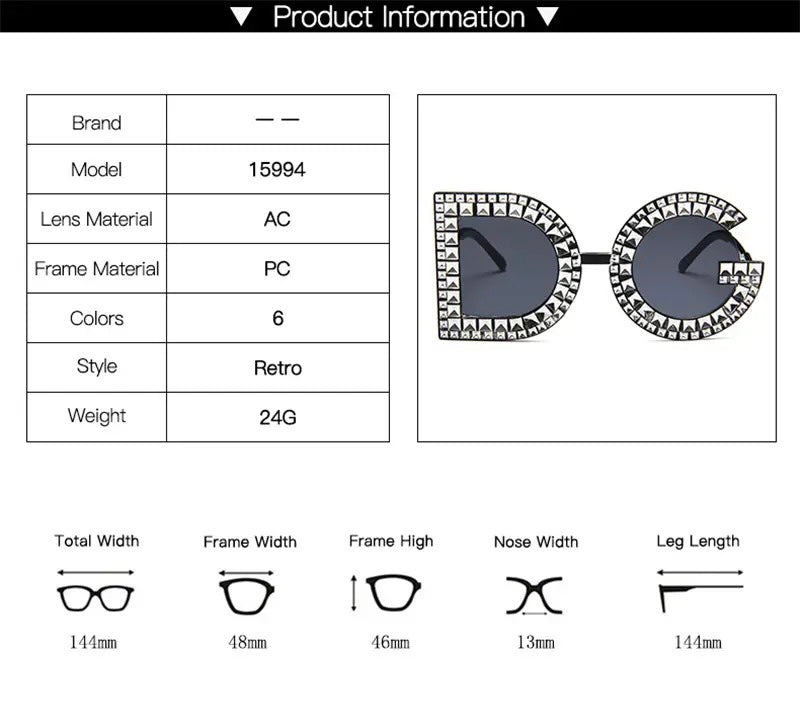 Megane Übergroßen Sonnenbrille - RAIZA Collection