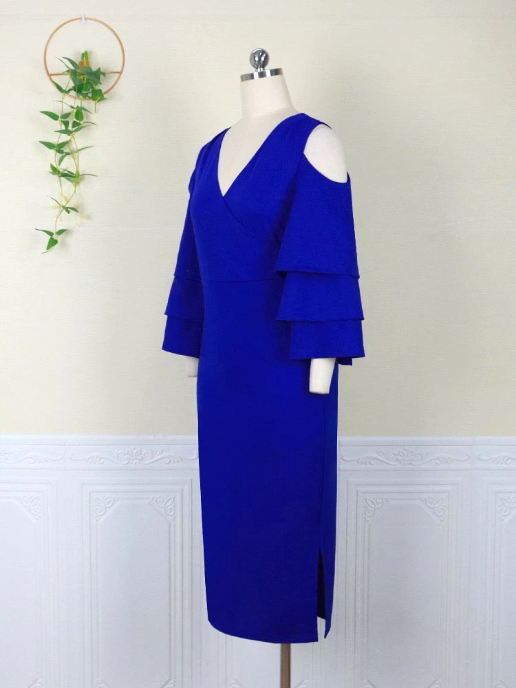 Raiza elegantes Kleid und Ärmel Rüschen - RAIZA Collection