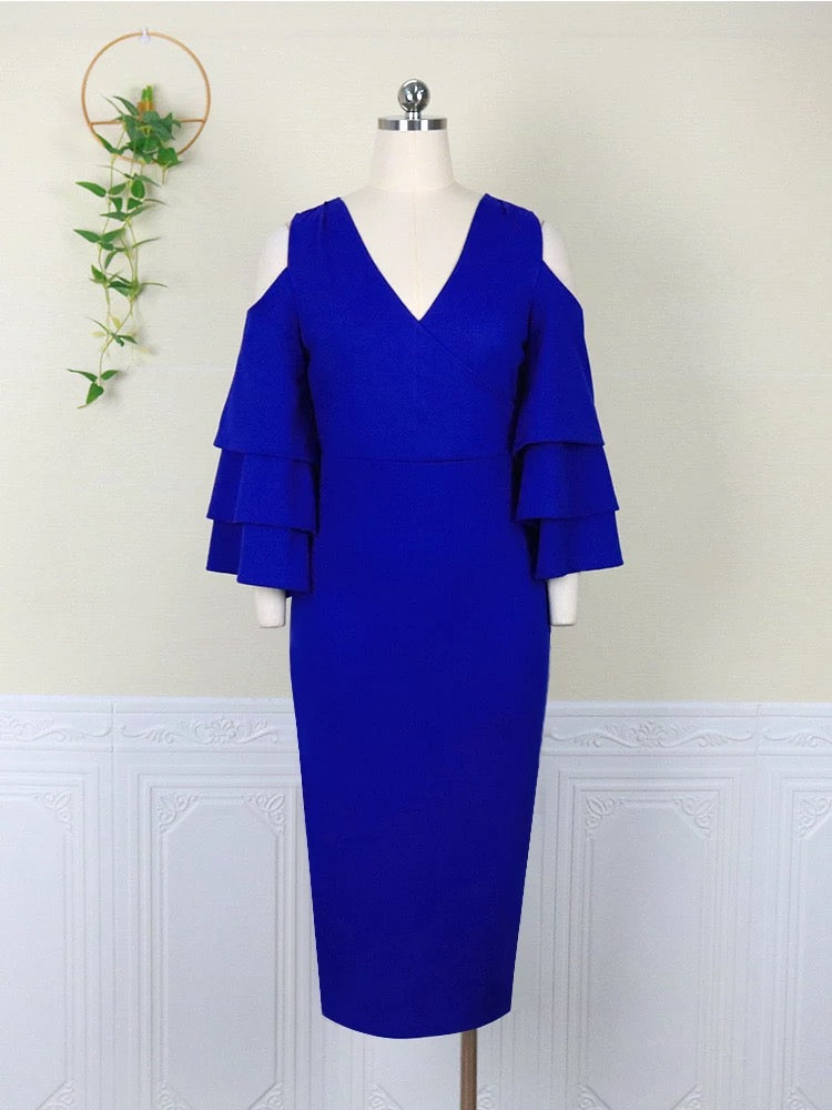 Raiza elegantes Kleid und Ärmel Rüschen - RAIZA Collection