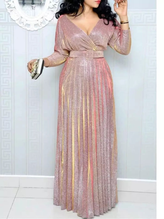 Raiza elegantes Kleid mit taille Gürtel und Glitzer - RAIZA Collection